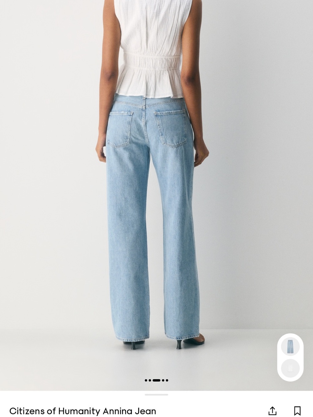 Citizens Of Humanity Light Blue Wide-Leg Jeans - Picture 2 of 6